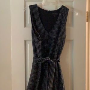 Black polka dot wide leg jumpsuit Banana Republic Size 6